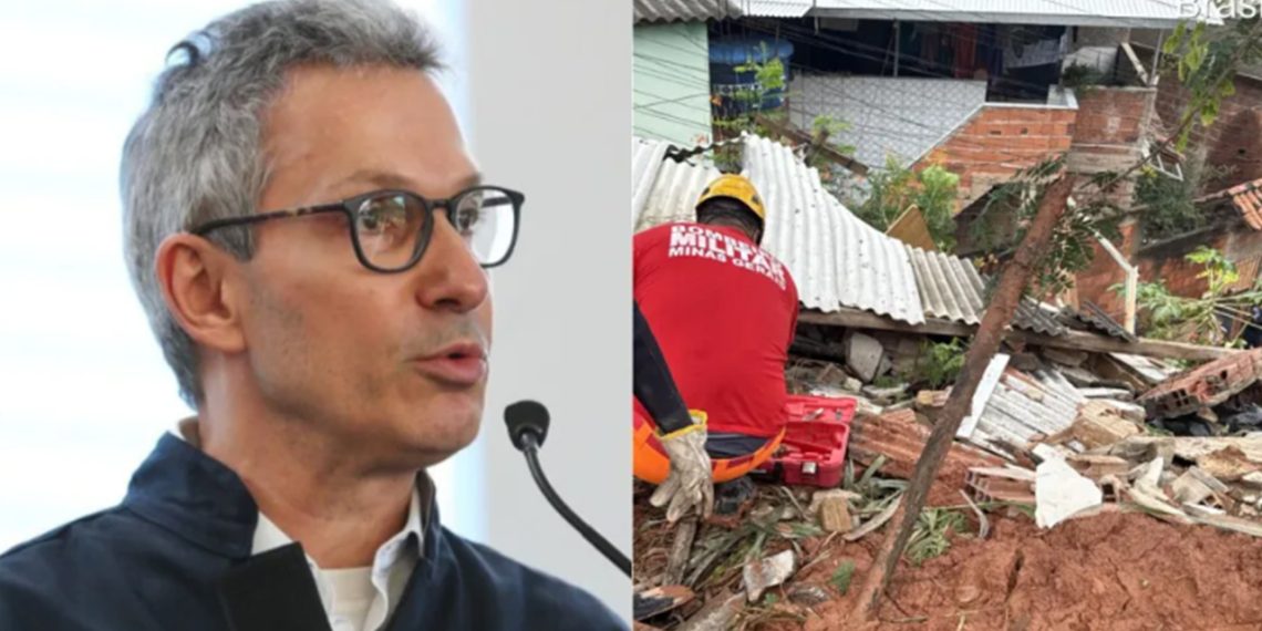 Chuva em Ipatinga: Zema viaja para ver de perto estragos da tromba d’água que deixou mortos