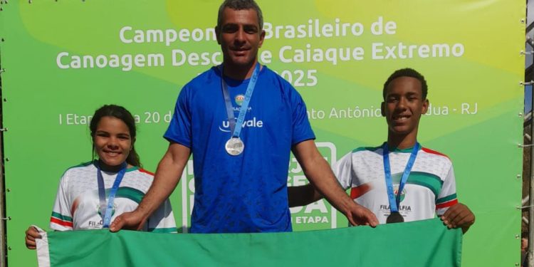 Atletas valadarenses conquistam pódios em etapa do Campeonato Brasileiro de Canoagem Descida