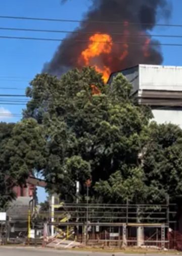 Colaboradora fica ferida em incêndio na área industrial da Aperam, em Timóteo