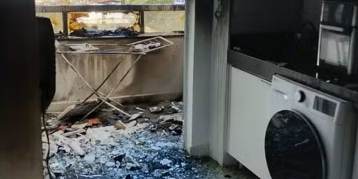 Incêndio destrói parte de apartamento, em Ipatinga