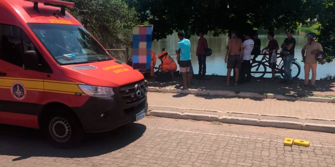 Homem de aproximadamente 50 anos é resgatado após afogamento na lagoa do Pérola
