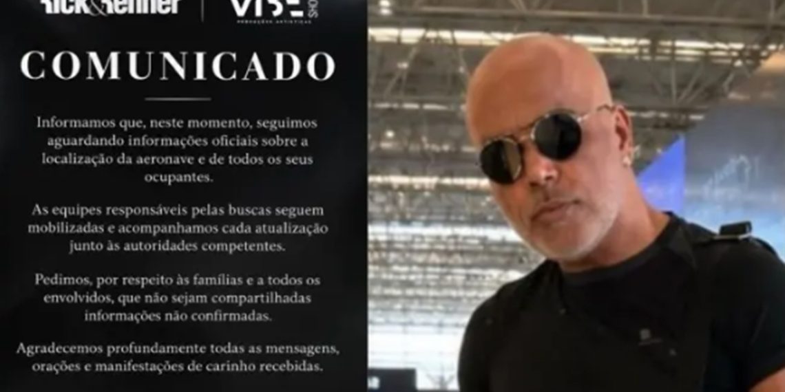 Equipe de Rick pede orações e atualiza informações de helicóptero desaparecido em SC