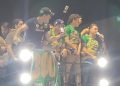 Candidato à presidência da República, Flávio Bolsonaro (PL), participa de “bloquinho” com apoiadores, em Valadares