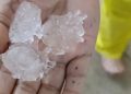 Chuva de granizo e rajadas de vento atingem cidades do Vale do Aço